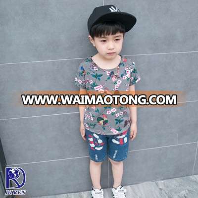 Breathable o-neck kids fashion t shirt